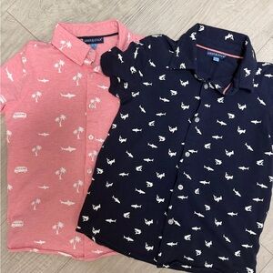 Andy & Evan Pink and Navy Kids' Shirt Duo